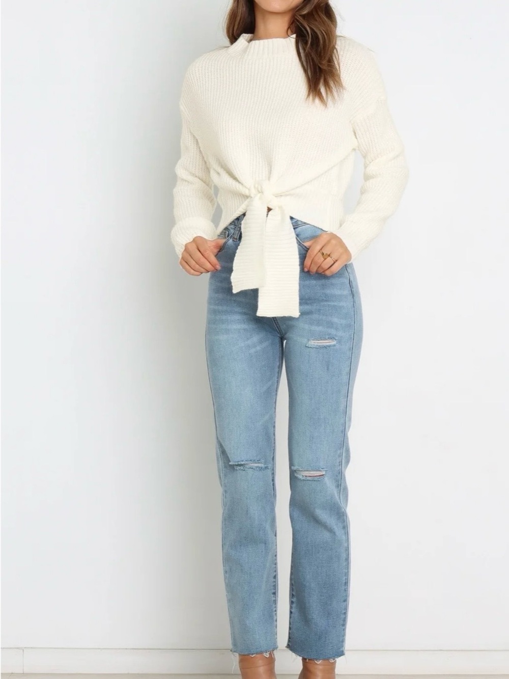 Petal & Pup captivate beige women’s sweater size s/m